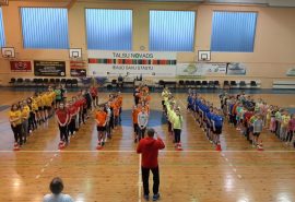 Talsu pamatskolas skolēni Sporta dienā 14. janvārī