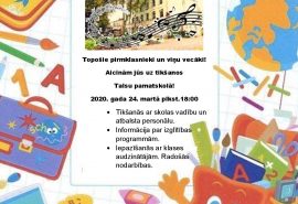 Topošie pirmklasnieki un viņu vecāki!