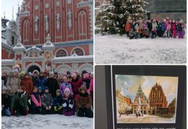 4.klases skolēni devās uz Melngalvju namu programmas “Latvijas skolas soma” ietvaros.