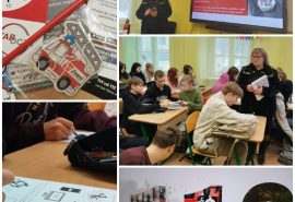 Pie 6.-9. klašu skolēniem viesojās Kurzemes reģiona pārvaldes Ugunsdrošības uzraudzības un civilās aizsardzības nodaļas inspektore Dace Legzdiņa