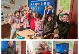 Kārlis no 1. a klases iepazīstināja savus klases biedrus ar profesiju “Biškopis”.