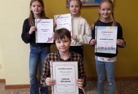 2.a klases glītrakstīšanas konkursa uzvarētāji