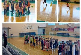 Sporta diena 2.a un 2.b klasei kopā ar 3.a un 3.b klasi.