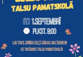 🥳 Uz tikšanos 1. septembrī Talsu pamatskolā!