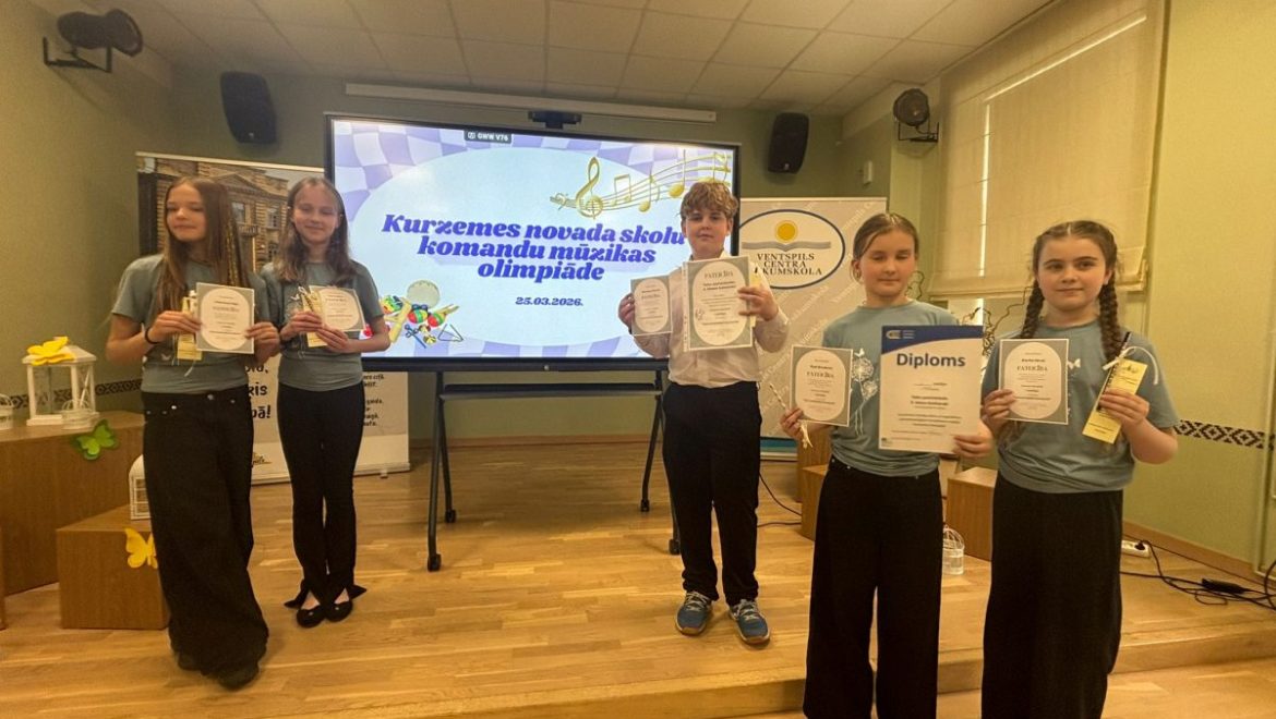 Kurzemes novada vispārizglītojošo skolu (ar augstākiem sasniedzamajiem rezultātiem) komandu olimpiāde mūzikā.